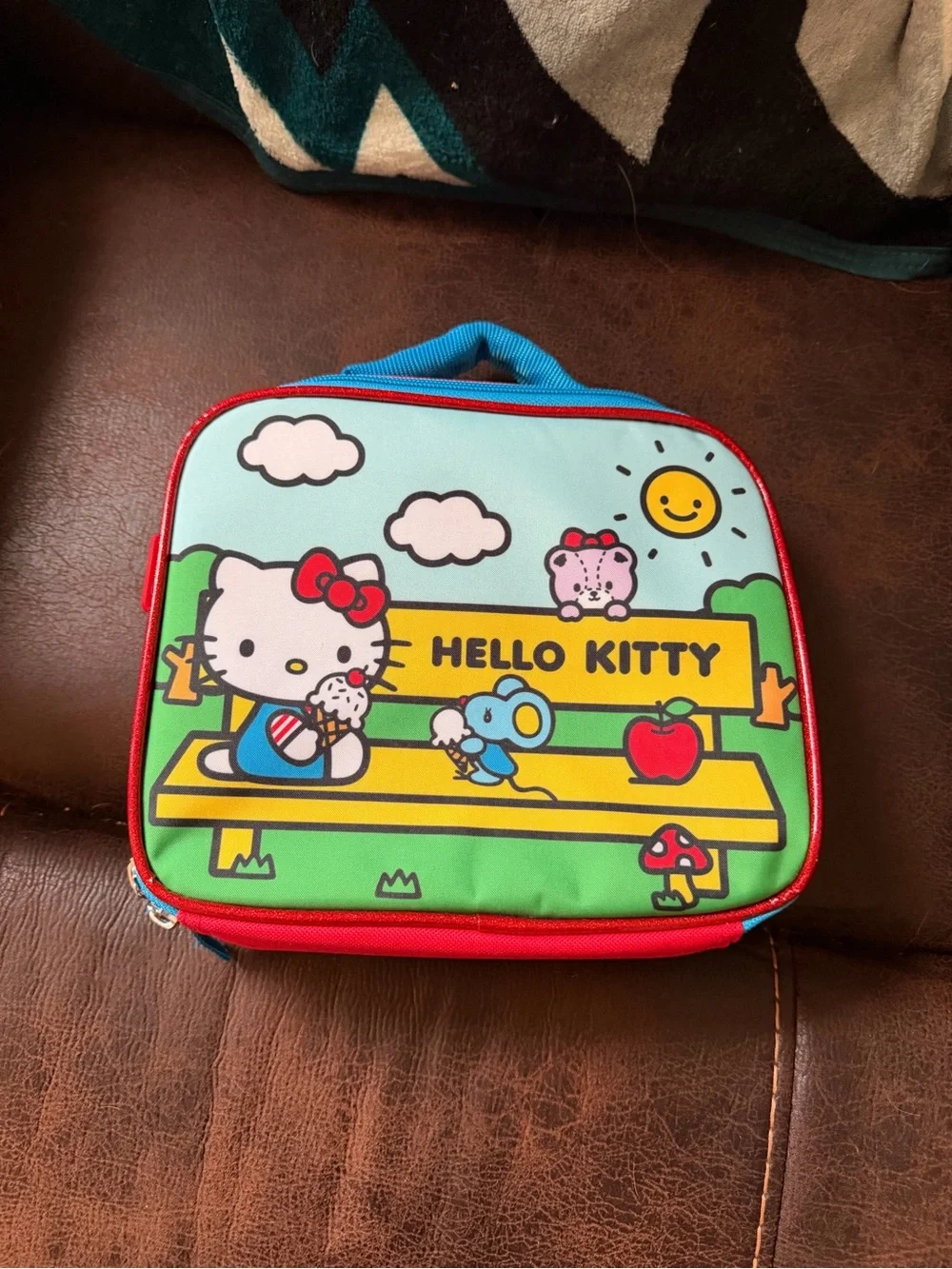 Hello Kitty Kids Lunch Bag - Blue, Red, Yellow, Green